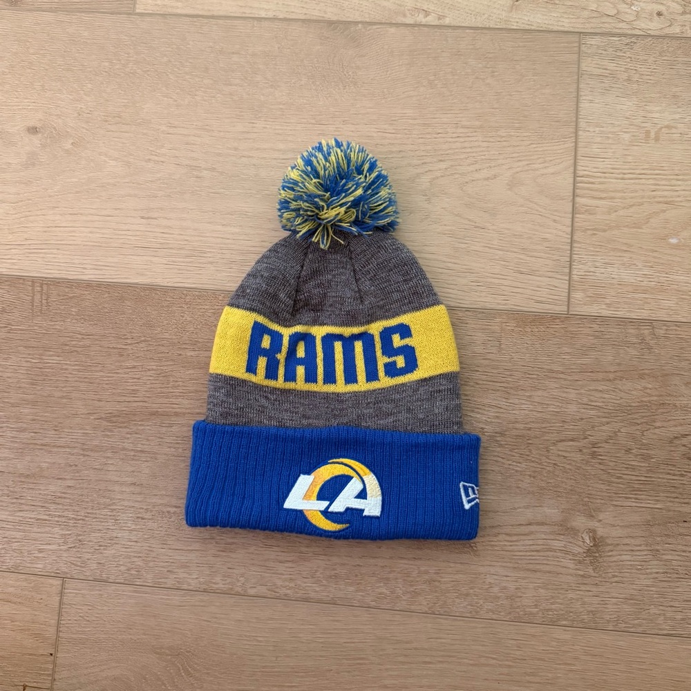 Los Angeles Rams Gray Yellow and Blue NFL Beanie